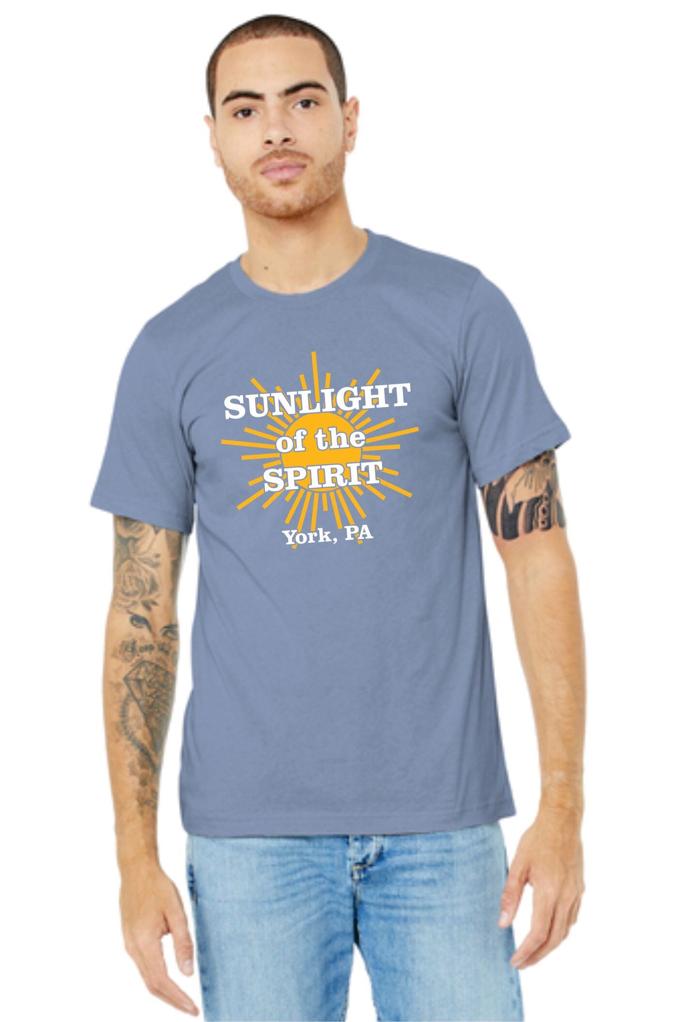 Sunlight of the Spirit Heather Blue TShirt Sunlight of the Spirit